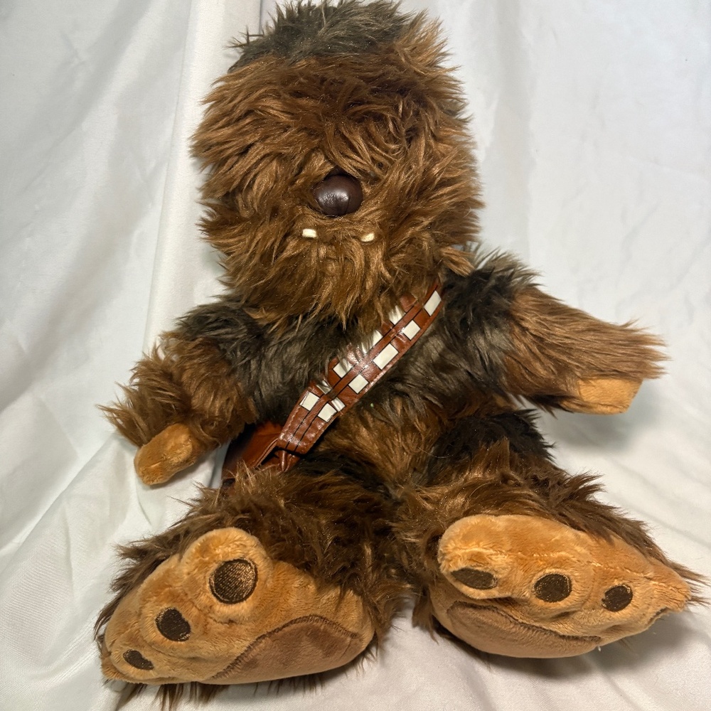 Disney Store Star Wars Chewbacca 18" Plush Wookie Doll Stuffed Animal Chewie Toy